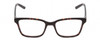 Front View of Jones New York J227 Designer Bi-Focal Prescription Rx Eyeglasses in Tortoise Havana Brown Gold Ladies Square Full Rim Acetate 48 mm