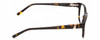 Side View of Jones New York J755 Designer Single Vision Prescription Rx Eyeglasses in Tortoise Havana Brown Gold Unisex Oval Full Rim Acetate 52 mm
