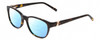 Profile View of Jones New York J755 Designer Progressive Lens Blue Light Blocking Eyeglasses in Tortoise Havana Brown Gold Unisex Oval Full Rim Acetate 52 mm