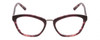 Front View of Jones New York J766 Cateye Reading Glasses Purple Crystal Marble & Tortoise 52mm