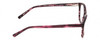 Side View of Jones New York J766 Designer Progressive Lens Blue Light Blocking Eyeglasses in Purple Crystal Marble Tortoise Ladies Cat Eye Full Rim Acetate 52 mm