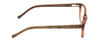 Side View of Lucky Brand D701 Unisex Full Rim Designer Reading Glasses in Brown Crystal 49 mm