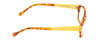 Side View of Lucky Brand Porter Designer Progressive Lens Blue Light Blocking Eyeglasses in Blonde Tokyo Tortoise Havana Yellow Unisex Oval Full Rim Acetate 53 mm
