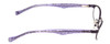 Side View of Lucky Brand Peppy Womens Oval Reading Glasses Satin Purple Lavender Crystal 49mm