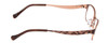 Side View of Lucky Brand Tickle Women's Oval Designer Reading Glasses Brown Copper Leaf 49 mm