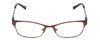 Front View of Lucky Brand Wiggle Womens Oval Designer Reading Glasses Brown Mosaic Green 49 mm