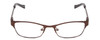 Front View of Lucky Brand Wiggle KID Unisex Oval Reading Glasses Satin Brown Mosaic Green 46mm