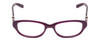 Front View of Jones New York J218 KIDS Girl's Oval Reading Glasses Purple Silver Crystal 47 mm