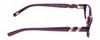 Side View of Jones New York J218 KIDS Designer Blue Light Blocking Eyeglasses in Purple Silver Crystal Ladies Oval Full Rim Acetate 47 mm