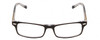 Front View of Lucky Brand Jacob KIDS Unisex Rectangle Reading Glasses Black Layer Crystal 47mm