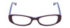 Front View of Lucky Brand Spark Plug KIDS Designer Reading Eye Glasses with Custom Cut Powered Lenses in Purple Lavender Mauve Triple Layer Crystal Ladies Cat Eye Full Rim Acetate 46 mm