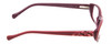 Side View of Lucky Brand Spark Plug KIDS Designer Single Vision Prescription Rx Eyeglasses in Red Pink Purple Triple Layer Crystal Ladies Cat Eye Full Rim Acetate 46 mm