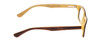 Side View of Lucky Brand Wonder KIDS Designer Blue Light Blocking Eyeglasses in Brown Ivory White Layer Crystal Unisex Square Full Rim Acetate 46 mm