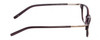 Side View of Jones New York J223 Designer Single Vision Prescription Rx Eyeglasses in Purple Silver Black Ladies Cat Eye Full Rim Acetate 49 mm