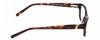 Side View of Jones New York J226 Designer Blue Light Blocking Eyeglasses in Tortoise Havana Brown Gold Unisex Cat Eye Full Rim Acetate 50 mm