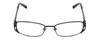 Front View of Jones New York J462 Designer Single Vision Prescription Rx Eyeglasses in Black Unisex Rectangular Full Rim Metal 50 mm
