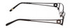 Side View of Jones New York J462 Designer Blue Light Blocking Eyeglasses in Black Unisex Rectangular Full Rim Metal 50 mm