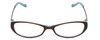 Front View of Lucky Brand Beach Trip Women's Cateye Reading Glasses Brown Crystal Floral 49 mm