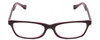 Front View of Lucky Brand High Noon Designer Reading Eye Glasses with Custom Cut Powered Lenses in Purple Layer Crystal Ladies Cat Eye Full Rim Acetate 53 mm