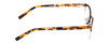 Side View of Jones New York J145 Designer Bi-Focal Prescription Rx Eyeglasses in Brown Orange Crystal Tortoise Marble Ladies Cat Eye Semi-Rimless Metal 48 mm