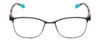 Front View of Lucky Brand D509 Unisex Oval Designer Reading Glasses Black & Tortoise Tips 54mm