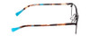 Side View of Lucky Brand D509 Unisex Oval Designer Reading Glasses Black & Tortoise Tips 54mm