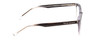 Side View of Prive Revaux Show Off Single Designer Blue Light Blocking Eyeglasses in Black Ombre Clear Crystal Ladies Round Full Rim Acetate 48 mm