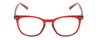 Front View of Prive Revaux Show Off Single Womens Designer Reading Glasses in Red Crystal 48mm