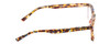 Side View of Prive Revaux Show Off Single Designer Blue Light Blocking Eyeglasses in Multi Tortoise Havana Crystal Ladies Round Full Rim Acetate 48 mm