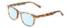 Profile View of Prive Revaux Show Off Single Designer Blue Light Blocking Eyeglasses in Multi Tortoise Havana Crystal Ladies Round Full Rim Acetate 48 mm