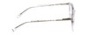 Side View of Prive Revaux Show Off Single Designer Progressive Lens Blue Light Blocking Eyeglasses in Clear Crystal Ladies Round Full Rim Acetate 48 mm