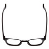 Top View of Book Club Cents No Ability Designer Single Vision Prescription Rx Eyeglasses in Gloss Black Unisex Panthos Full Rim Acetate 48 mm
