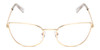 Front View of Book Club Discount Off Jaunty Pisco Designer Bi-Focal Prescription Rx Eyeglasses in Antique Gold Ladies Cat Eye Full Rim Metal 56 mm