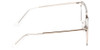 Side View of Book Club Dutiful Scammed Ladies Cateye Semi-Rimless Reading Glasses Silver 55mm