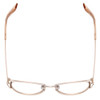 Top View of Book Club One Hundred Beers Solitude Designer Progressive Lens Prescription Rx Eyeglasses in Rose Gold Ladies Cat Eye Full Rim Metal 55 mm