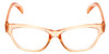 Front View of Book Club Tail of Two Kitties Designer Single Vision Prescription Rx Eyeglasses in Sherbert Crystal Peach Orange Ladies Cat Eye Full Rim Acetate 53 mm