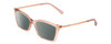 Profile View of Michael Kors Camila MK4069U Designer Polarized Reading Sunglasses with Custom Cut Powered Smoke Grey Lenses in Crystal Rose Blush Pink Gold Ladies Cat Eye Full Rim Acetate 54 mm