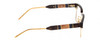 Side View of GUCCI GG0605O Designer Single Vision Prescription Rx Eyeglasses in Tortoise Havana Brown Gold Navy Blue Unisex Cat Eye Semi-Rimless Acetate 52 mm