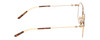 Side View of GUCCI GG0684O Designer Progressive Lens Blue Light Blocking Eyeglasses in Gold Brown Tortoise Havana Ivory Ladies Round Full Rim Metal 51 mm