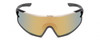 Front View of Bolle B-ROCK Unisex Wrap Sunglasses in White/Black/Grey/Brown Gold Mirror 124 mm
