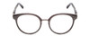 Front View of Chopard Ceramic VCH239 Women Reading Glasses in Grey Crystal/Black Gunmetal 50mm