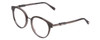 Profile View of Chopard Ceramic VCH239 Women Reading Glasses in Grey Crystal/Black Gunmetal 50mm
