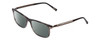 Profile View of Chopard VCH249 Designer Polarized Sunglasses with Custom Cut Smoke Grey Lenses in Gloss Black/Grey Crystal/Silver Unisex Panthos Full Rim Wood 55 mm