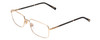 Profile View of Chopard VCHD84 Designer Reading Eye Glasses with Custom Cut Powered Lenses in Gold/Black/Grey Unisex Rectangular Full Rim Metal 56 mm