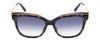 Front View of Chopard SCH262S Women Cateye Sunglasses in Blue White Marble/Rose Gold/Grey 57mm