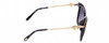 Side View of Chopard SCH262S Women Cateye Sunglasses in Blue White Marble/Rose Gold/Grey 57mm