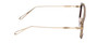 Side View of Chopard VCH256M Designer Progressive Lens Blue Light Blocking Eyeglasses in Auburn Brown Tortoise/Gold Ladies Cat Eye Full Rim Metal 53 mm