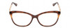 Front View of Chopard VCH243S Designer Reading Eye Glasses with Custom Cut Powered Lenses in Auburn Sparkles Tortoise Havana/Rose Gold Ladies Cat Eye Full Rim Acetate 53 mm
