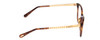 Side View of Chopard VCH243S Designer Reading Eye Glasses with Custom Cut Powered Lenses in Auburn Sparkles Tortoise Havana/Rose Gold Ladies Cat Eye Full Rim Acetate 53 mm