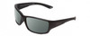 Profile View of Bolle KAYMAN Designer Polarized Sunglasses with Custom Cut Smoke Grey Lenses in Matte Black Mens Panthos Full Rim Acetate 60 mm